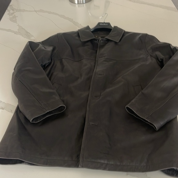 Eddie Bauer Chocklate brown Genuine Leather Coat - Picture 16 of 16